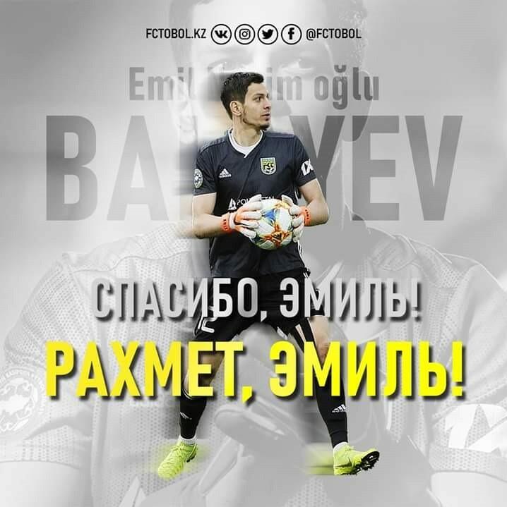 Emil Balayev "Tobol" klubundan ayrıldı