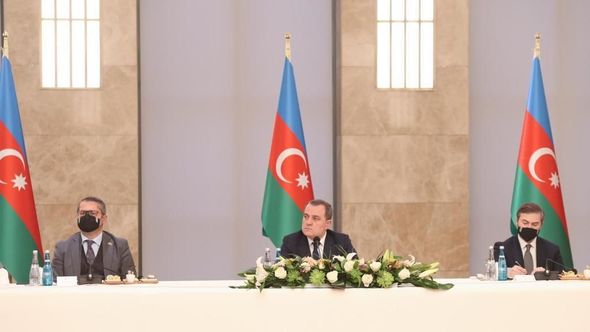 Azərbaycan, Türkiyə və Türkmənistan XİN başçılarının üçtərəfli görüşündən sonra BRİFİNQ - YENİLƏNİB+FOTO/VİDEO