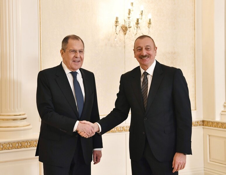 Prezident İlham Əliyev Rusiyanın xarici işlər naziri Sergey Lavrovu qəbul edib - FOTO