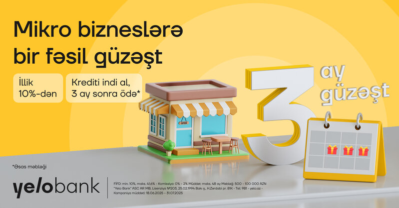 Yelo Bank-dan mikro bizneslərə bir fəsil güzəşt