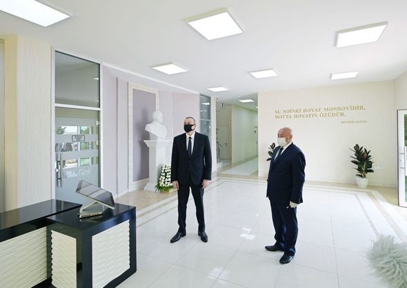 Ağcabədi şəhərinin içməli su təchizatı və kanalizasiya sistemləri istismara verilib - YENİLƏNİB+FOTO