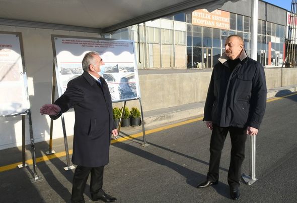Prezident beynəlxalq nəqliyyat dəhlizinin tərkib hissəsi olan yeni yolun açılışında - FOTO/VİDEO