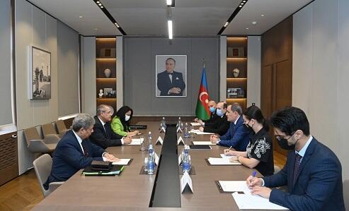 Ceyhun Bayramov misirli diplomatla görüşdü 