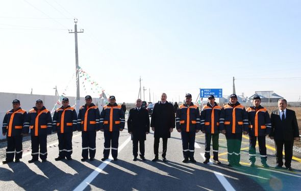 Prezident Pirili-Muradxan-Sor-Sor avtomobil yolunun açılışında - YENİLƏNİB+FOTO