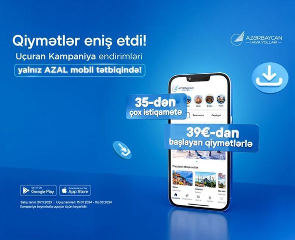 AZAL endirimli qiymətlərlə aviabiletlərin satışına başlayıb - FOTO