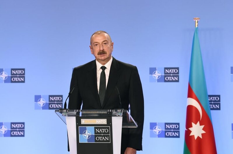 Azərbaycan Prezidentilə NATO Baş katibinin birgə mətbuat konfransı oldu - FOTOLAR