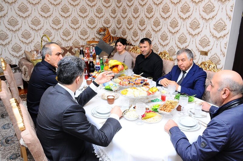 Naftalanda Şəhid ailələri ilə birgə Novruz tonqalı yandırılıb - FOTOLAR