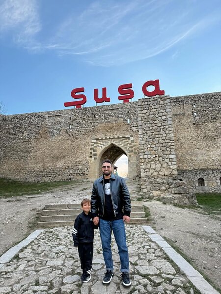 Zamiq ailəsi ilə Şuşada - FOTOLAR