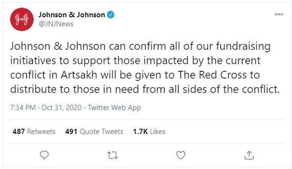 "Grandmart" mağazalar şəbəkəsi də "Johnson&Johnson" məhsullarını satışdan çıxarıb