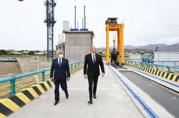 Prezident Ordubad Su Elektrik Stansiyasının tikintisi ilə tanış olub - YENİLƏNİB+FOTO