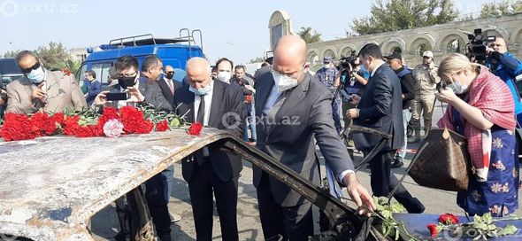 Diplomatik korpusun nümayəndələri Bərdədə - FOTO