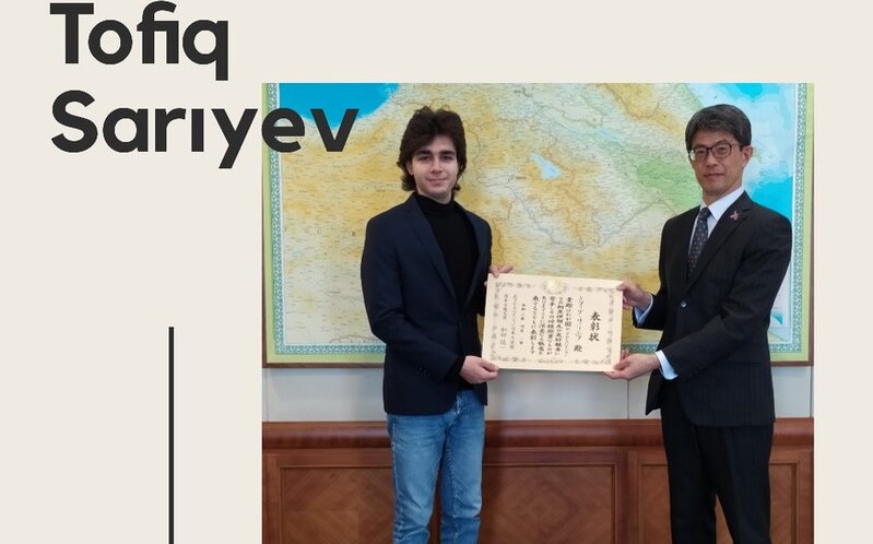 Yaponiya səfirliyi sloqan və loqo müsabiqəsinin qaliblərini mükafatlandırıb - FOTO