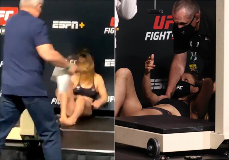 MMA döyüşçüsü turnirdən əvvəl çəki prosedurunda huşunu itirdi - VİDEO