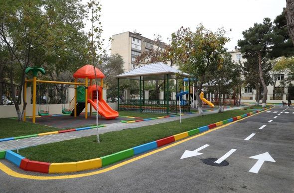 Birinci vitse-prezident Nərimanov rayonundakı 64 saylı körpələr evi-uşaq bağçasında - FOTO