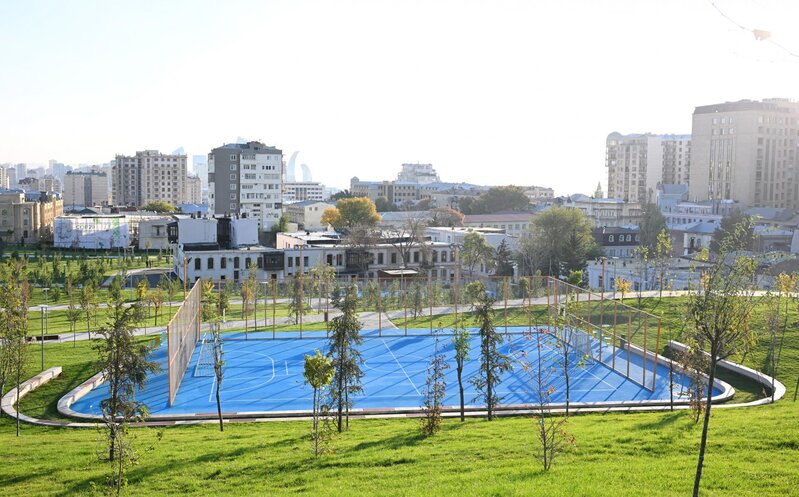 Prezident Bakıda Mərkəzi Parkın üçüncü hissəsinin açılışında - FOTOLAR