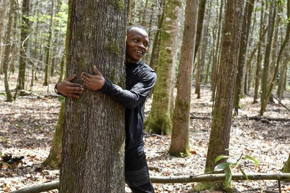 Bir saatda qucaqladığı ağaclar afrikalı gəncin adını tarixə yazdı - FOTO