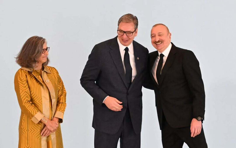 İlham Əliyevin Vuçiçlə səmimi FOTOLARI