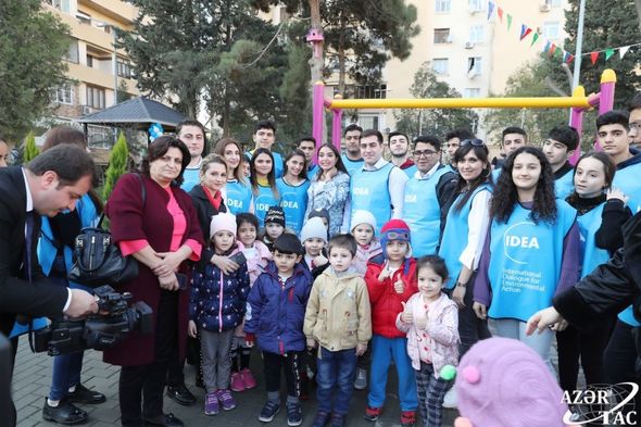 Leyla Əliyevanın təşəbbüsü ilə daha bir həyət abadlaşdırıldı - FOTO