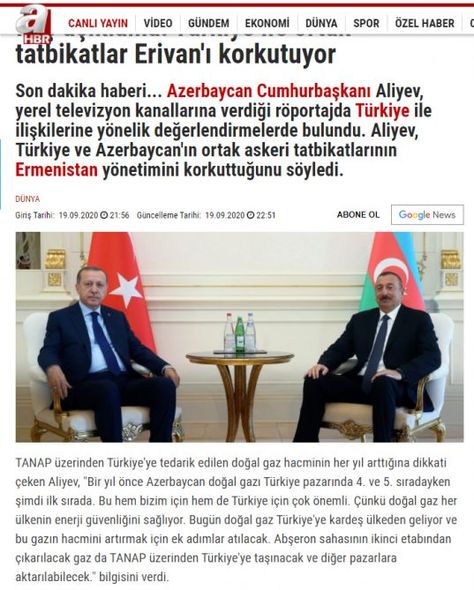 Türkiyə mediası Prezident İlham Əliyevin yerli televiziyalara müsahibəsindən yazır - FOTO