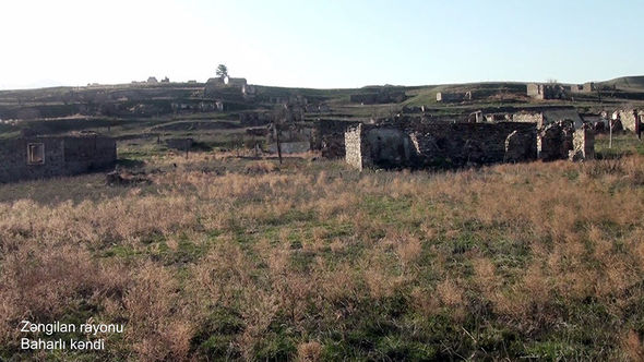 İşğaldan azad edilmiş Baharlı kəndinin görüntüləri - FOTO/VİDEO