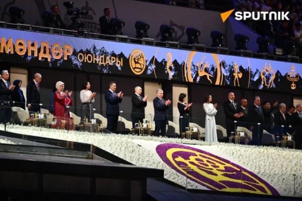 Prezidentlə xanımı Dünya Köçəri Oyunlarının açılış mərasimində