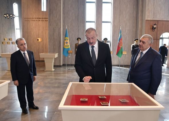 Prezident Tovuzda Dövlət Rəmzləri Muzeyinin açılışında - YENİLƏNİB+FOTO