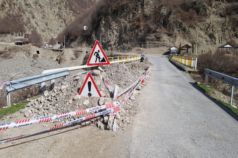 İsmayıllı-Lahıc avtomobil yolunu birləşdirən ana yol uçdu - FOTO