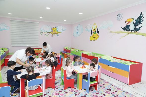 Birinci vitse-prezident Nərimanov rayonundakı 64 saylı körpələr evi-uşaq bağçasında - FOTO