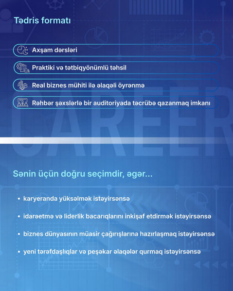 Gələcəyin rəhbərləri üçün ideal seçim – ADNSU Biznes Məktəbinin MBA proqramının üstünlükləri – FOTO