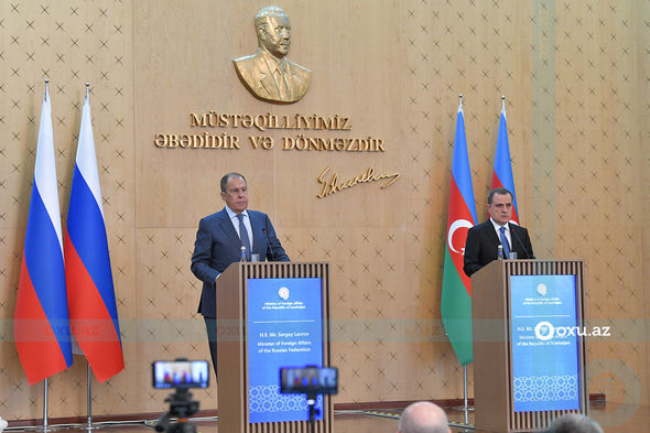 Bayramov-Lavrov mətbuat konfransı Oxu.Az-ın obyektivində - FOTOREPORTAJ