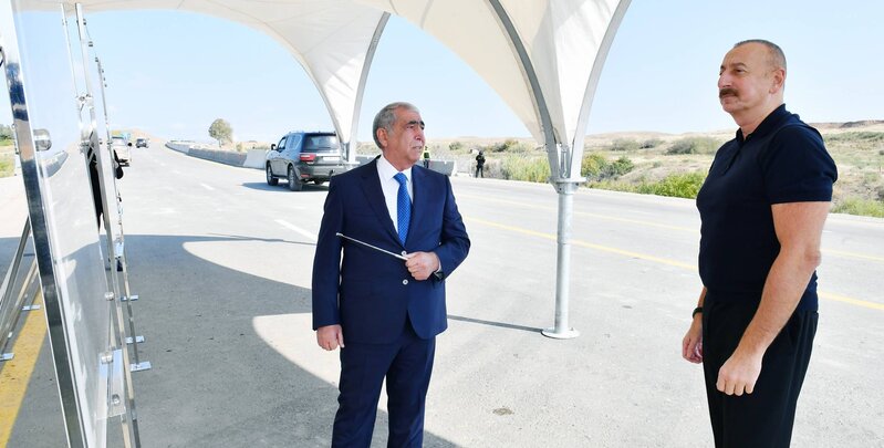 Prezident Qubada ödənişli yeni avtomobil yolunun açılışında iştirak etdi