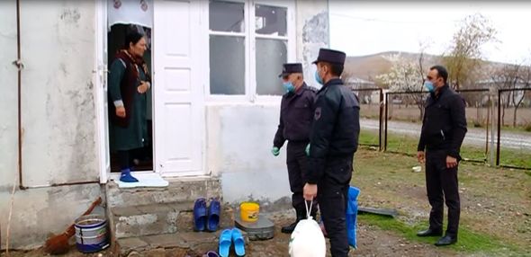 Xocalı rayon Polis Şöbəsindən aksiya: "Evdə qal" - VİDEO