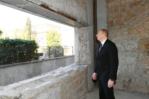Prezident və Birinci xanım Romada Azərbaycan Mədəniyyət Mərkəzi üçün nəzərdə tutulan binada - FOTO
