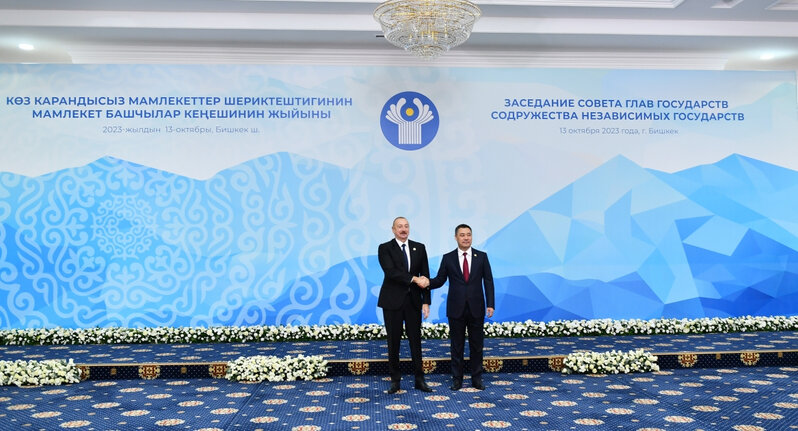 Prezident Bişkekdə MDB Dövlət Başçıları Şurasının məhdud tərkibdə iclasında iştirak edir