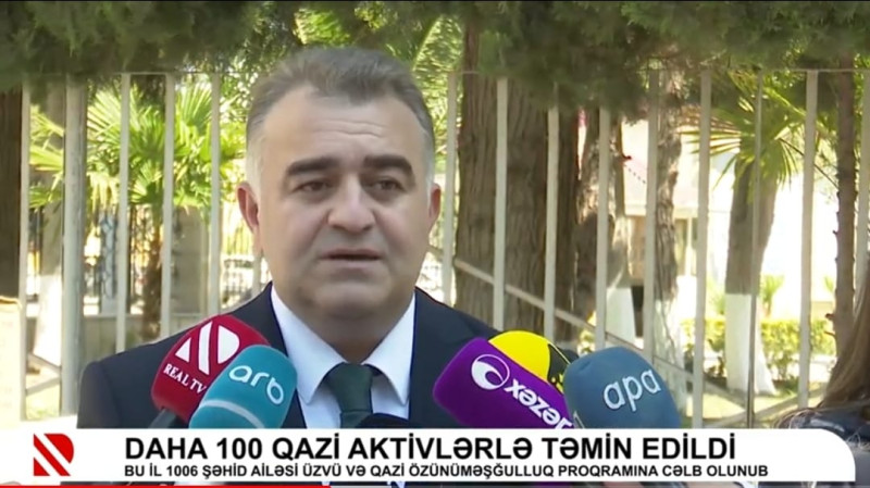 Nicat Əlibəyli: Daha 100-ə yaxın şəhid ailəsi və qazi özünüməşğulluq aktivləri ilə təmin edilib