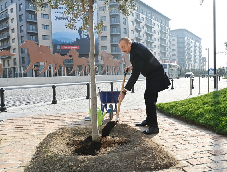 Prezident Ağ Şəhərdə görülən işlərlə tanış oldu - FOTOLAR