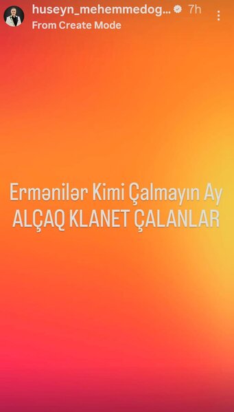 Hüseyn əsəbiləşdi: 'Erməni kimi ifa etməyin