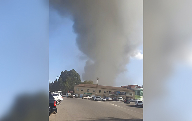 Masallıda bazar yanır - FOTO