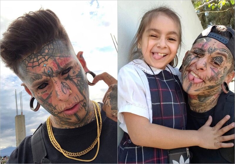 Tatu aludəçisi olan gənc ata özünü "İblis"ə çevirdi - FOTO