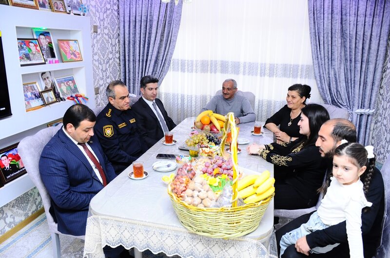 Naftalanda Şəhid ailələri ilə birgə Novruz tonqalı yandırılıb - FOTOLAR