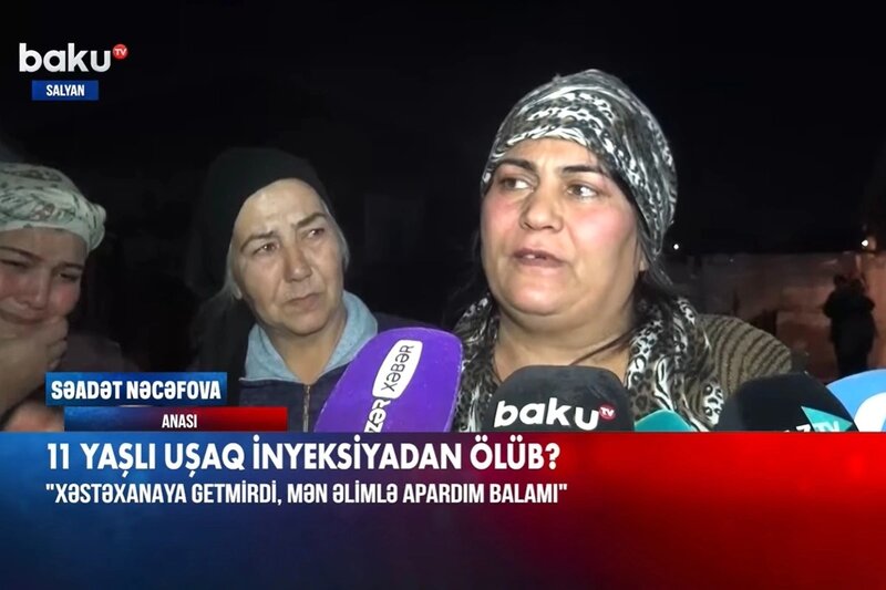 Salyanda ölən 11 yaşlı uşağın anası: 'Xəstəxanaya getmirdi, əlimlə apardım balamı