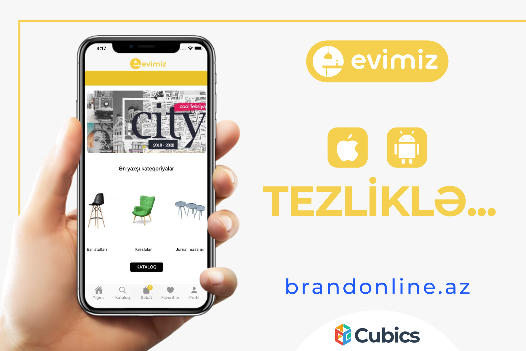 "Evimiz" və CUBİCS "Brandonline"da ev üçün malların onlayn mağazasının yaradılması barədə razılığa gəlib
