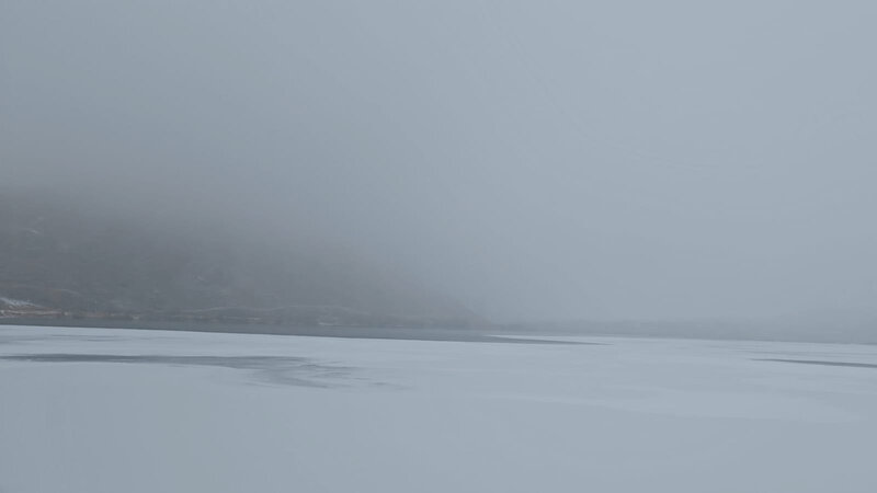 Arpaçay su anbarının səthi dondu - FOTO