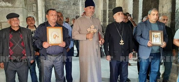 Udilər Laçındakı "Ağoğlan" məbədində növbəti dəfə ibadət ediblər - FOTO