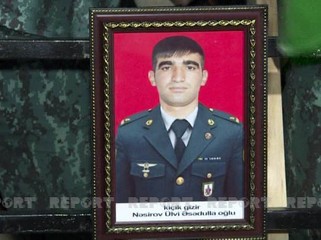 Saatlıda şəhid hərbi qulluqçu dəfn edilib - FOTOLAR