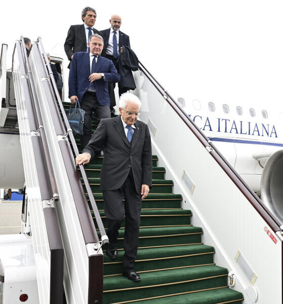 İtaliya Prezidenti Sercio Mattarella Azərbaycana rəsmi səfərə gəlib - FOTO
