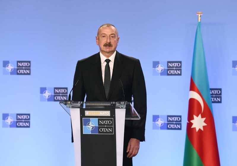 Azərbaycan Prezidentilə NATO Baş katibinin birgə mətbuat konfransı oldu - FOTOLAR