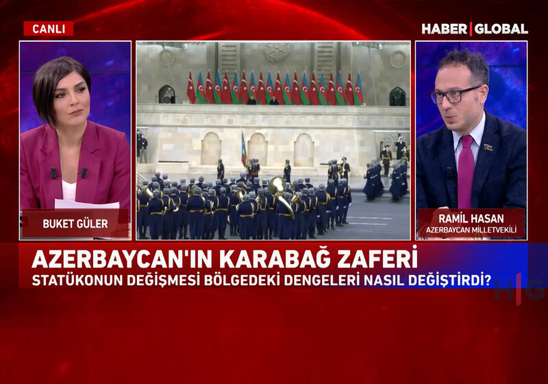 "Haber Global" Qarabağ zəfərilə bağlı deputat Ramin Həsəndən müsahibə götürüb - VİDEO