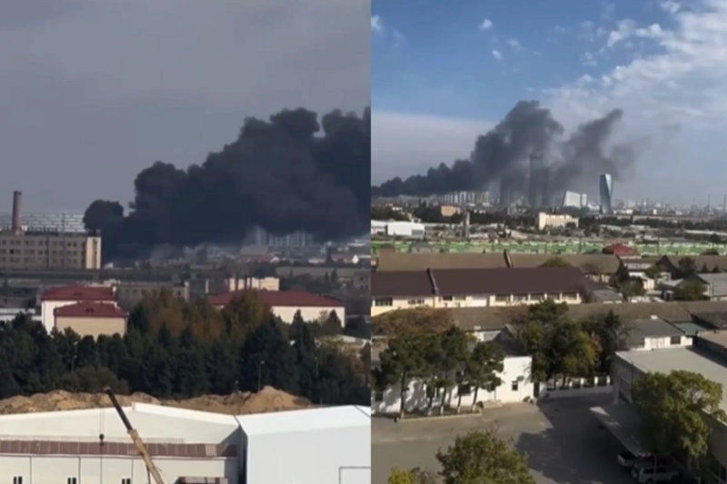 Bakıda baş verə yanğın söndürülüb