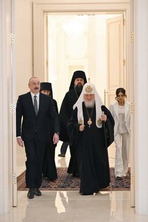 Prezident İlham Əliyev Moskvanın və Bütün Rusiyanın Patriarxı Kirill ilə görüşüb - FOTOLAR
